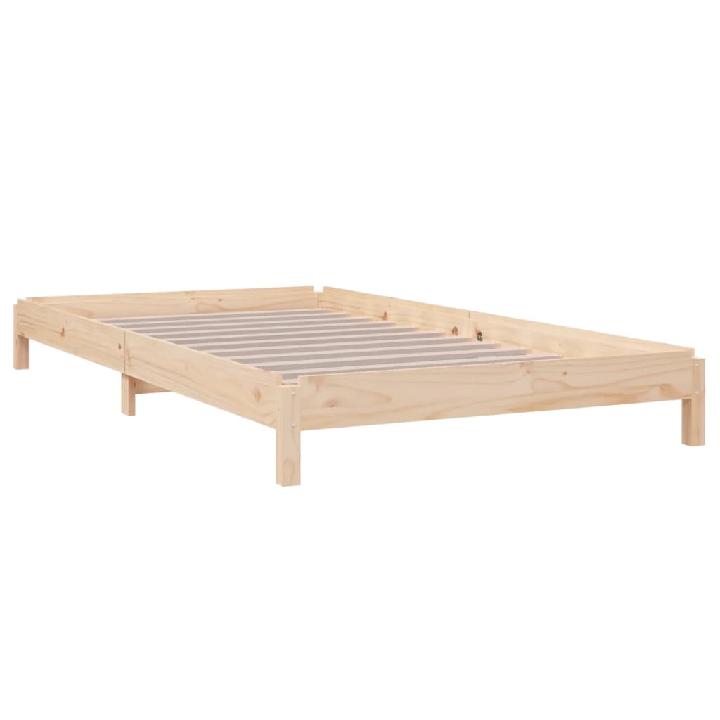 Stack Bed without Mattress 100x200 cm Solid Wood Pine