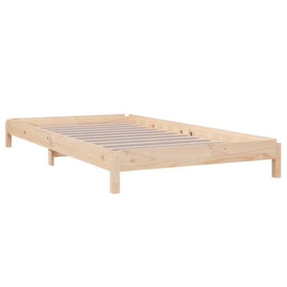 Stack Bed without Mattress 100x200 cm Solid Wood Pine