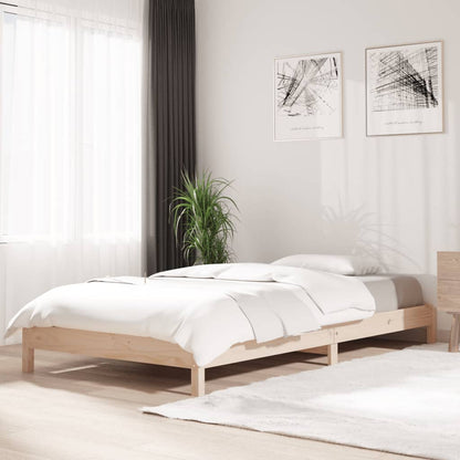 Stack Bed without Mattress 100x200 cm Solid Wood Pine