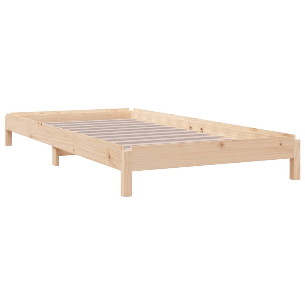 Stack Bed without Mattress 90x190 cm Single Solid Wood Pine