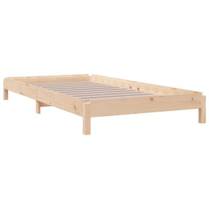 Stack Bed without Mattress 90x190 cm Single Solid Wood Pine