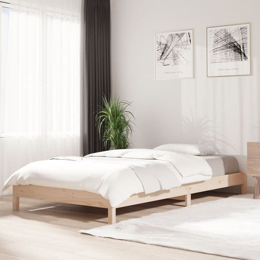 Stack Bed without Mattress 90x190 cm Single Solid Wood Pine