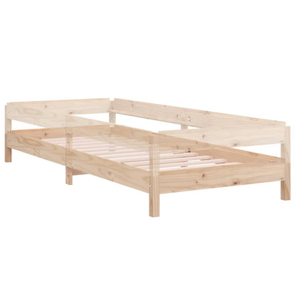 Stack Bed without Mattress 75x190 cm Small Single Solid Wood Pine