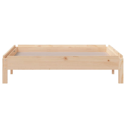 Stack Bed without Mattress 75x190 cm Small Single Solid Wood Pine