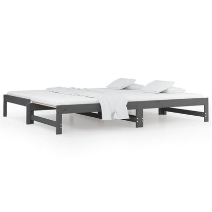 Pull-out Day Bed without Mattress Grey 2x(90x200) cm