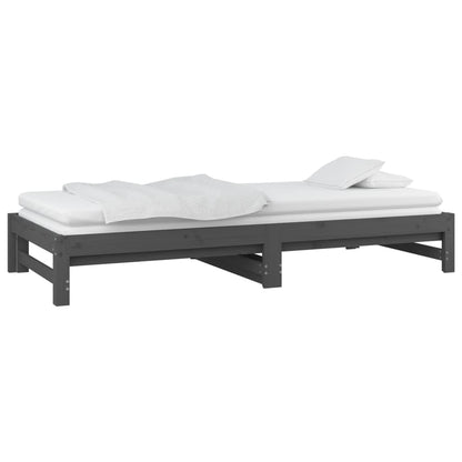 Pull-out Day Bed without Mattress Grey 2x(90x200) cm
