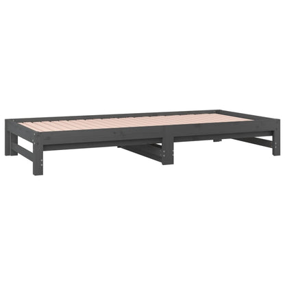 Pull-out Day Bed without Mattress Grey 2x(90x200) cm