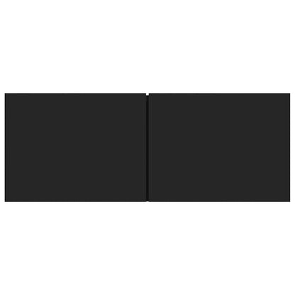 TV Cabinets 2 pcs Black 80x30x30 cm Engineered Wood