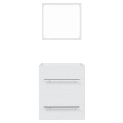 Bathroom Cabinet with Mirror White 41x38.5x48 cm Engineered Wood