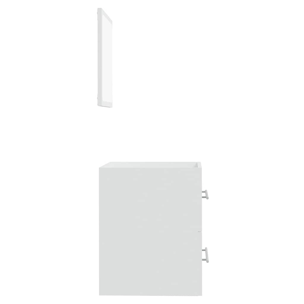 Bathroom Cabinet with Mirror White 41x38.5x48 cm Engineered Wood