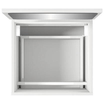 Bathroom Cabinet with Mirror White Engineered Wood