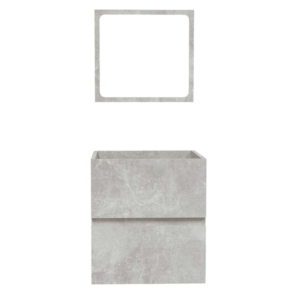 Bathroom Cabinet with Mirror Concrete Grey Engineered Wood