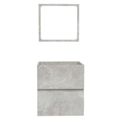 Bathroom Cabinet with Mirror Concrete Grey Engineered Wood