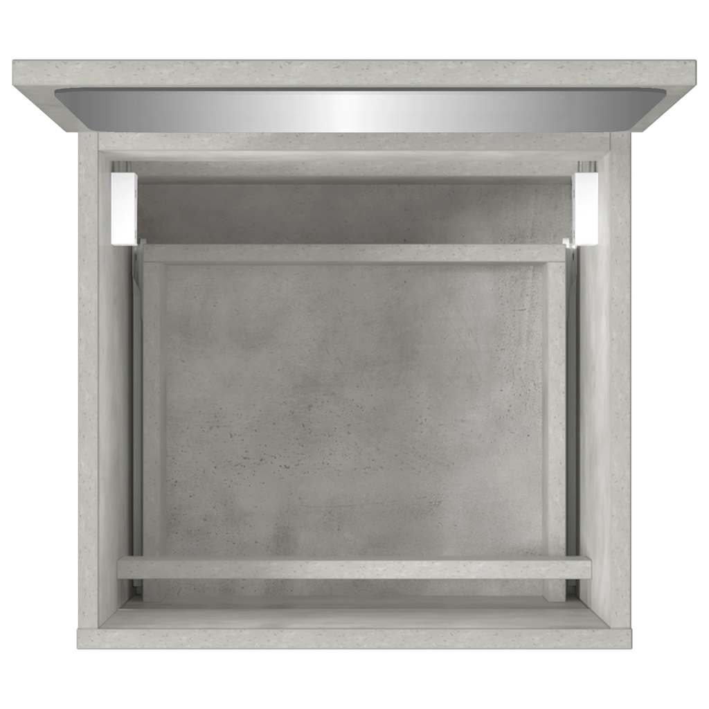 Bathroom Cabinet with Mirror Concrete Grey Engineered Wood