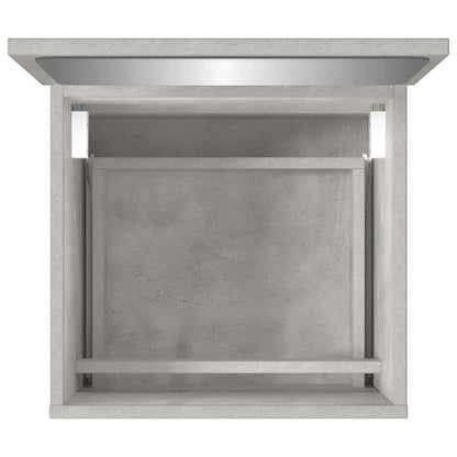 Bathroom Cabinet with Mirror Concrete Grey Engineered Wood