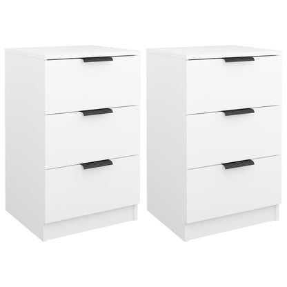 Bedside Cabinets 2 pcs White 40x36x65 cm