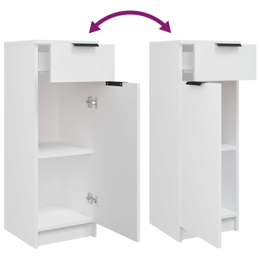 Bathroom Cabinet White 32x33.5x90 cm Engineered Wood