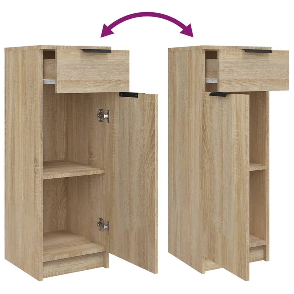 Bathroom Cabinet Sonoma Oak 32x33.5x90 cm Engineered Wood
