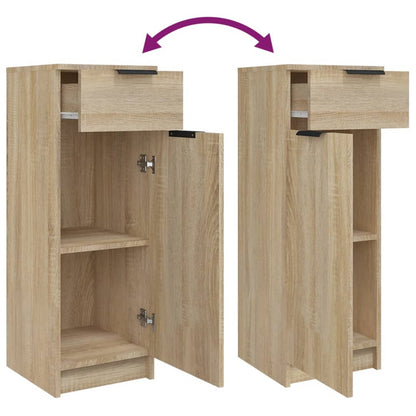 Bathroom Cabinet Sonoma Oak 32x33.5x90 cm Engineered Wood