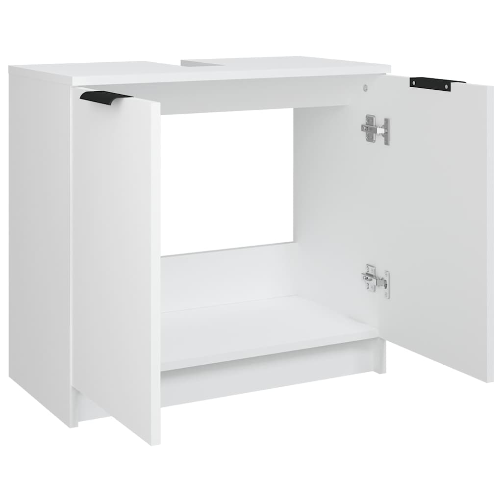 Bathroom Cabinet White 64.5x33.5x59 cm Engineered Wood
