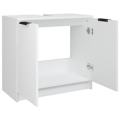Bathroom Cabinet White 64.5x33.5x59 cm Engineered Wood