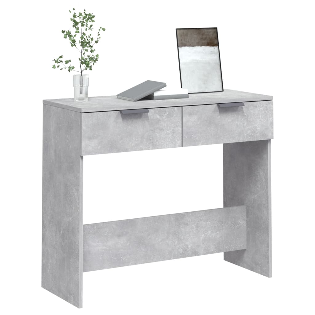 Console Table Concrete Grey 90x36x75 cm Engineered Wood