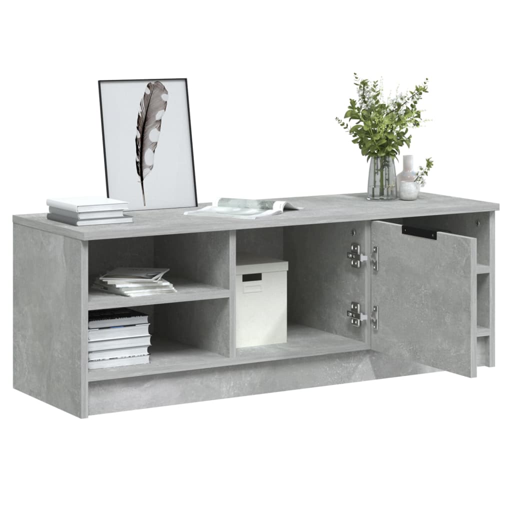 TV Cabinet Concrete Grey 102x35.5x36.5 cm Engineered Wood