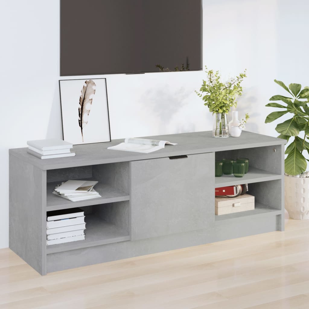TV Cabinet Concrete Grey 102x35.5x36.5 cm Engineered Wood