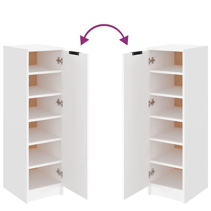 Shoe Cabinet White 30x35x100 cm Engineered Wood