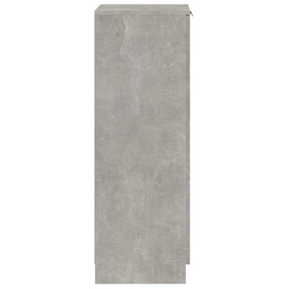 Shoe Cabinet Concrete Grey 30x35x100 cm Engineered Wood