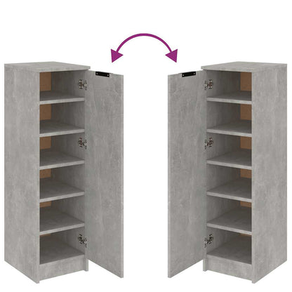 Shoe Cabinet Concrete Grey 30x35x100 cm Engineered Wood