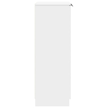 Shoe Cabinet White 59x35x100.5 cm Engineered Wood
