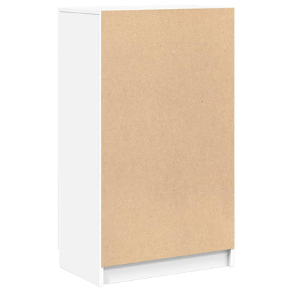 Shoe Cabinet White 59x35x100.5 cm Engineered Wood