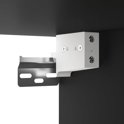 Hanging Wall Cabinet Black 69.5x34x90 cm