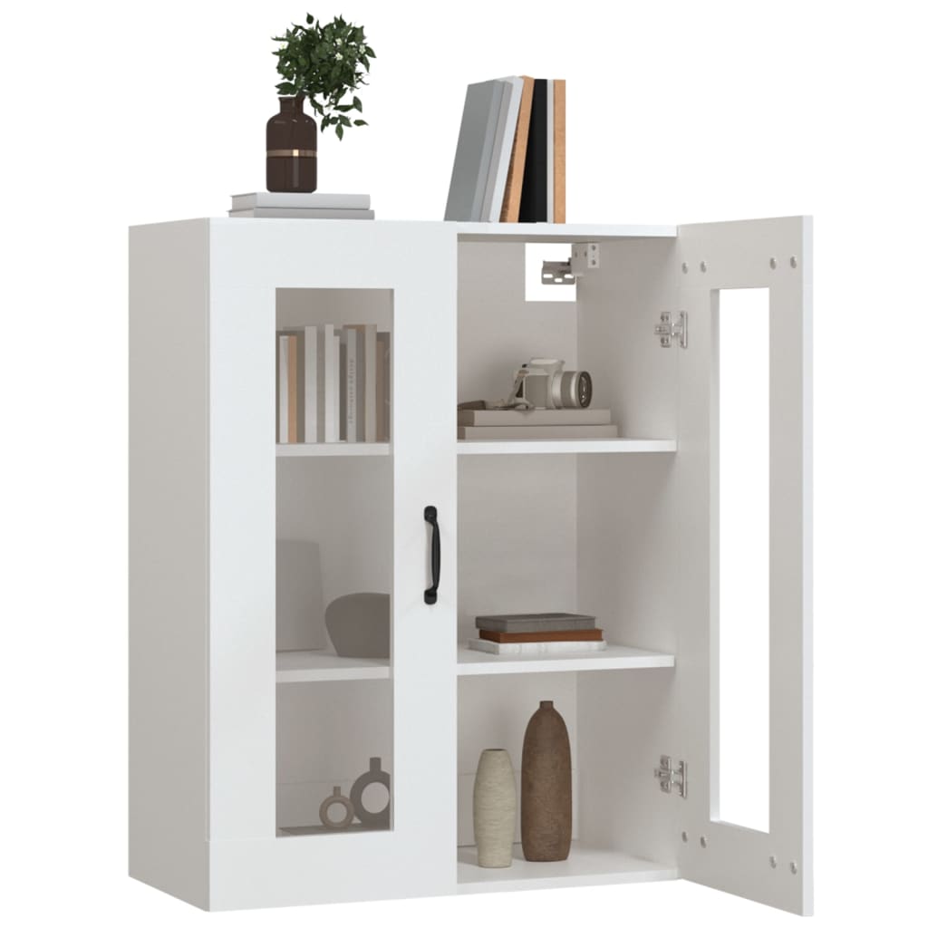 Hanging Wall Cabinet White 69.5x34x90 cm