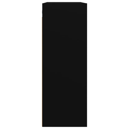 Hanging Wall Cabinet Black 69.5x32.5x90 cm