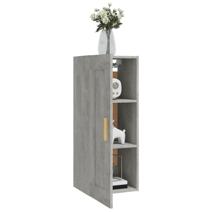 Wall Cabinet Concrete Grey 35x34x90 cm Engineered Wood