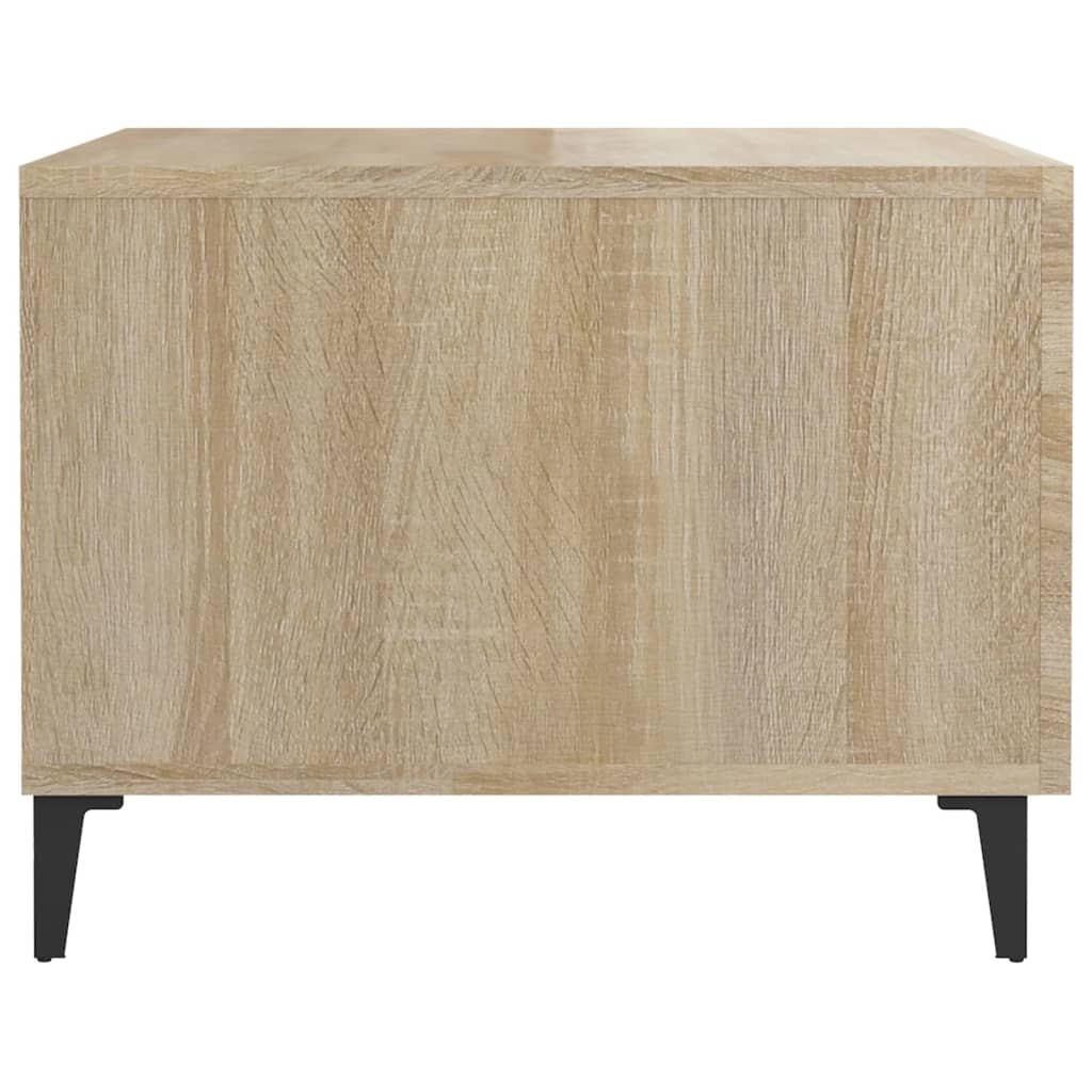 Coffee Table with Metal Legs Sonoma Oak 50x50x40 cm