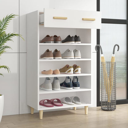 Shoe Cabinet White 60x35x105 cm Engineered Wood