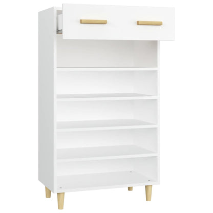 Shoe Cabinet White 60x35x105 cm Engineered Wood