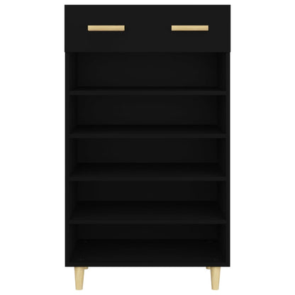 Shoe Cabinet Black 60x35x105 cm Engineered Wood