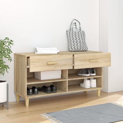 Shoe Cabinet Sonoma Oak 102x35x55 cm Engineered Wood