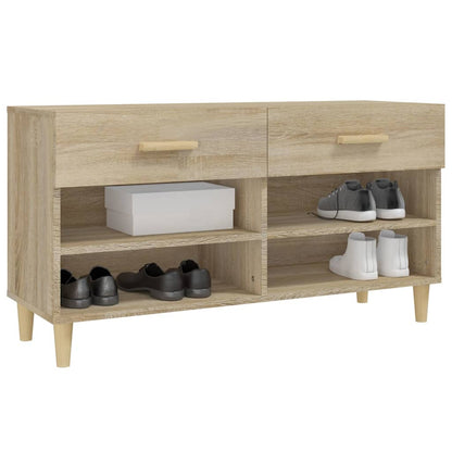 Shoe Cabinet Sonoma Oak 102x35x55 cm Engineered Wood