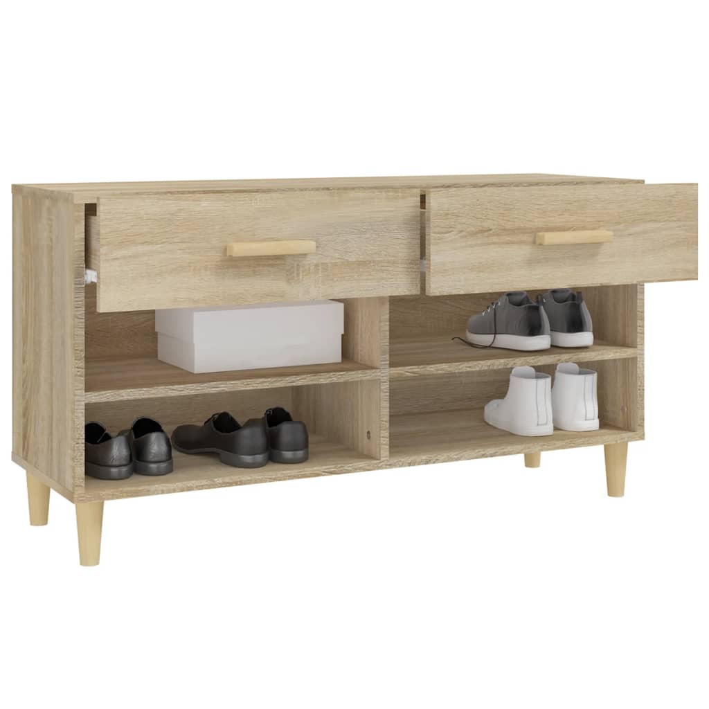 Shoe Cabinet Sonoma Oak 102x35x55 cm Engineered Wood