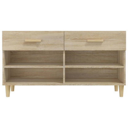 Shoe Cabinet Sonoma Oak 102x35x55 cm Engineered Wood