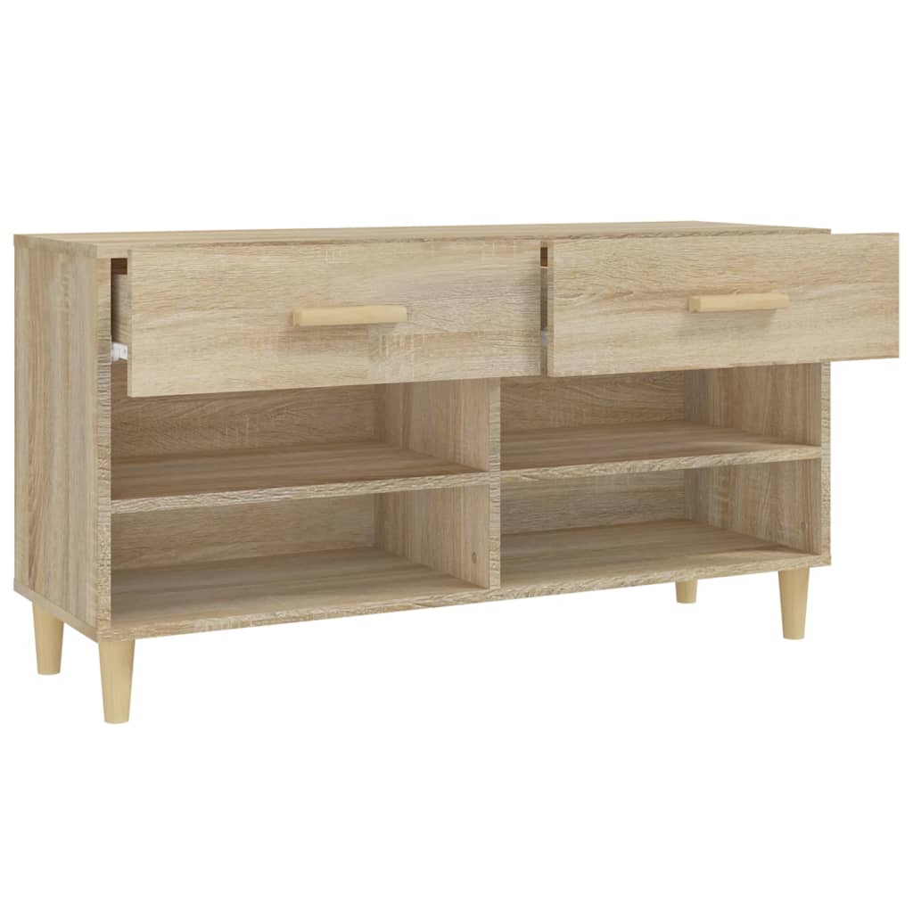 Shoe Cabinet Sonoma Oak 102x35x55 cm Engineered Wood