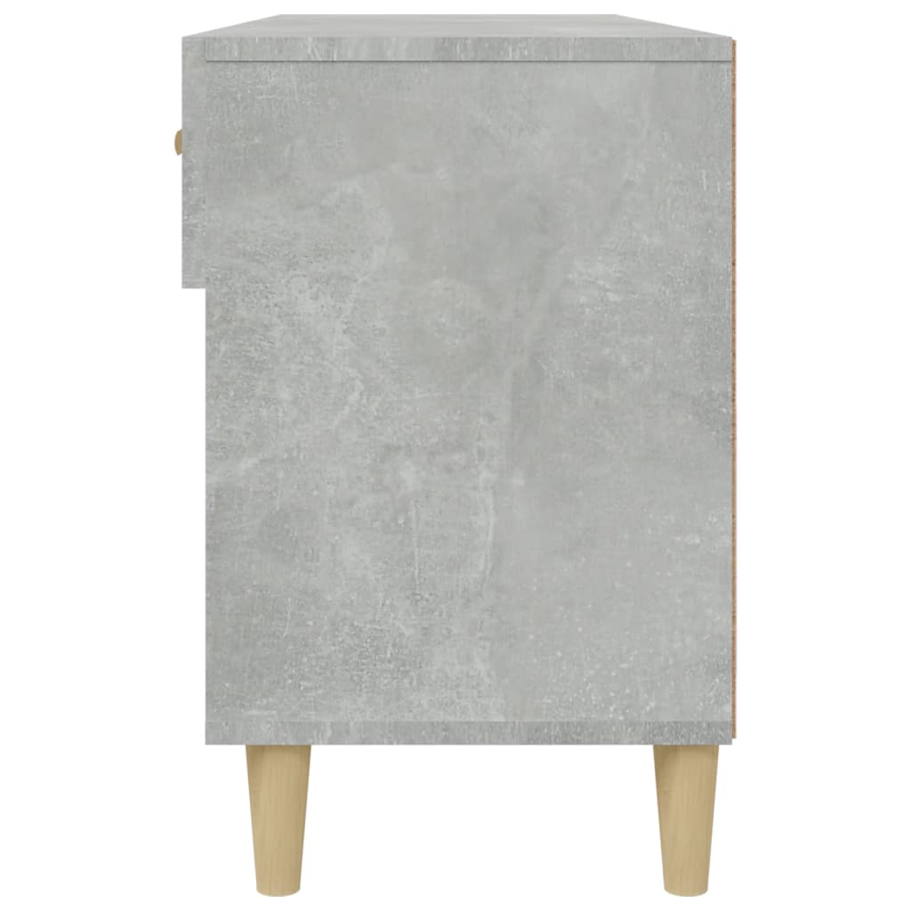 Shoe Cabinet Concrete Grey 102x35x55 cm Engineered Wood