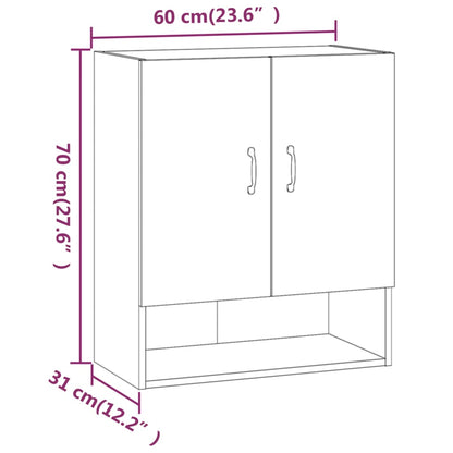 Wall Cabinet Sonoma Oak 60x31x70 cm Engineered Wood