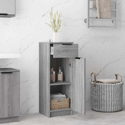 Bathroom Cabinet Grey Sonoma 32x34x90 cm Engineered Wood