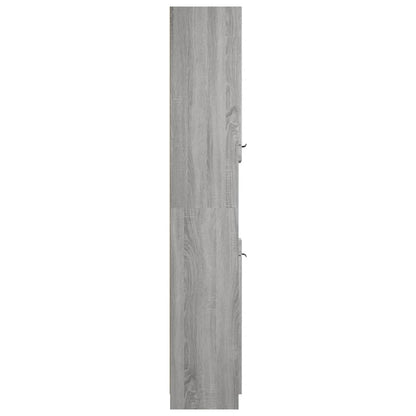 Bathroom Cabinet Grey Sonoma 32x34x188.5 cm Engineered Wood